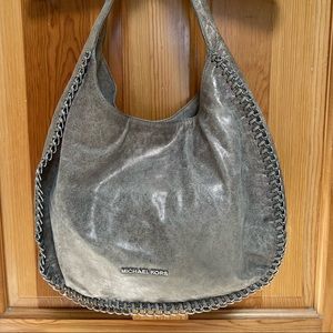 Michael Kors Chelsea tote hobo in silver leather